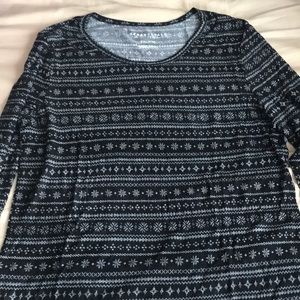 Aeropostale Long Sleeve Snowflake Layering Tee
